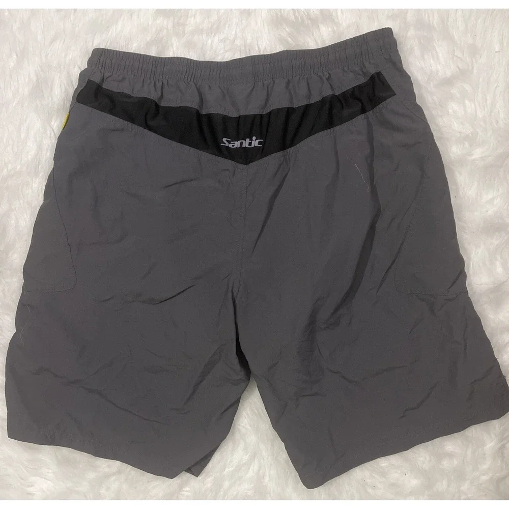 SANTIC cycling shorts Mens 4X black lined lightweight